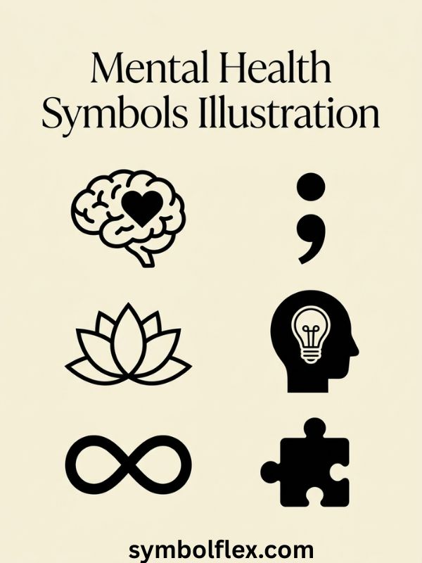 Mental Health Symbols Illustration