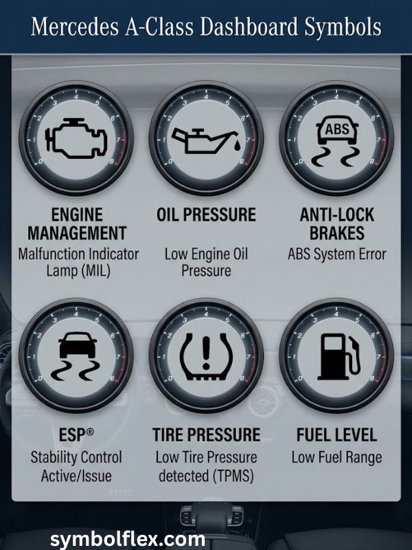 Mercedes A-Class Dashboard Symbols
