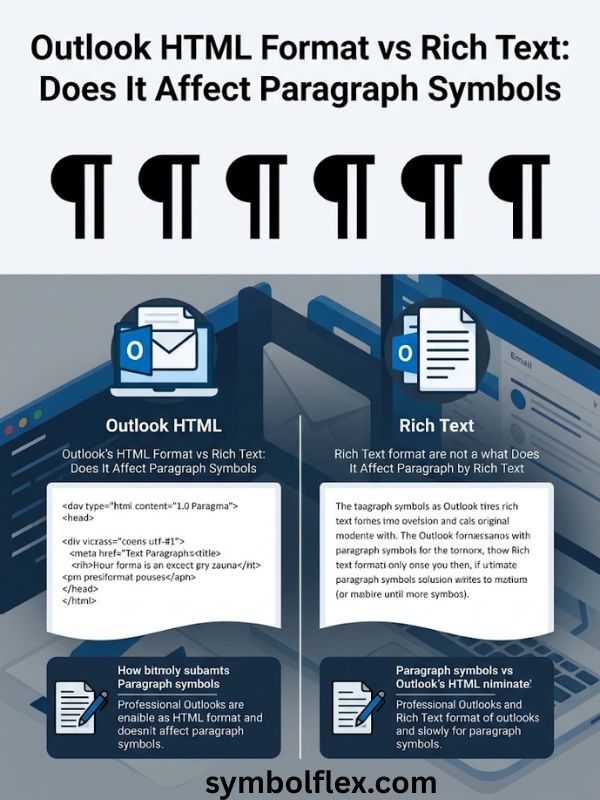 Outlook HTML Format vs Rich Text: Does It Affect Paragraph Symbols?