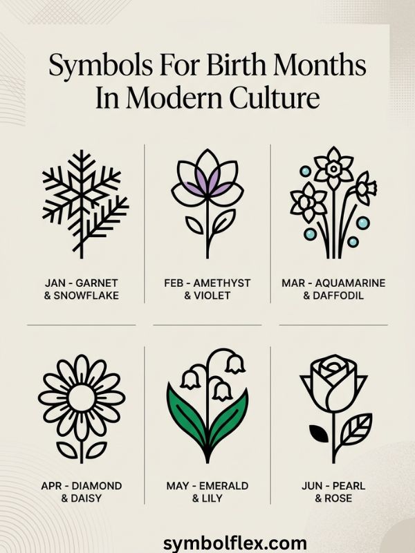 Symbols For Birth Months In Modern Culture