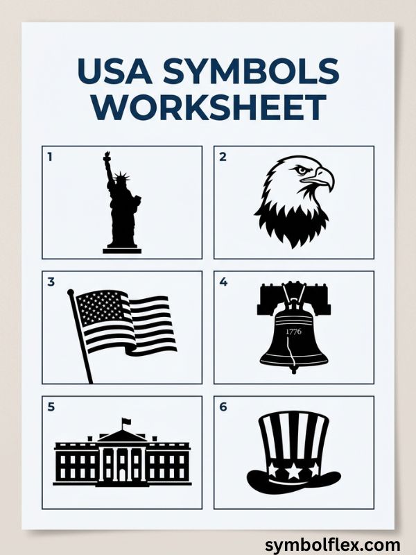 Usa Symbols Worksheet
