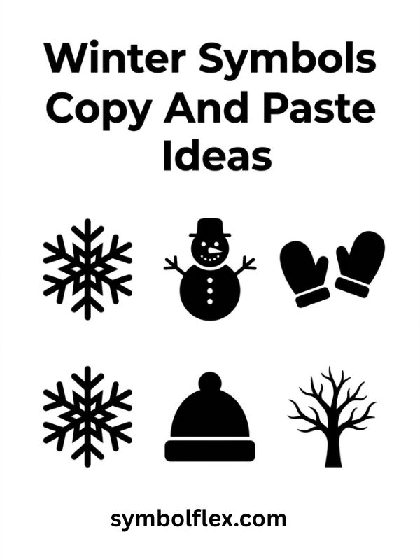 Winter Symbols Copy And Paste Ideas
