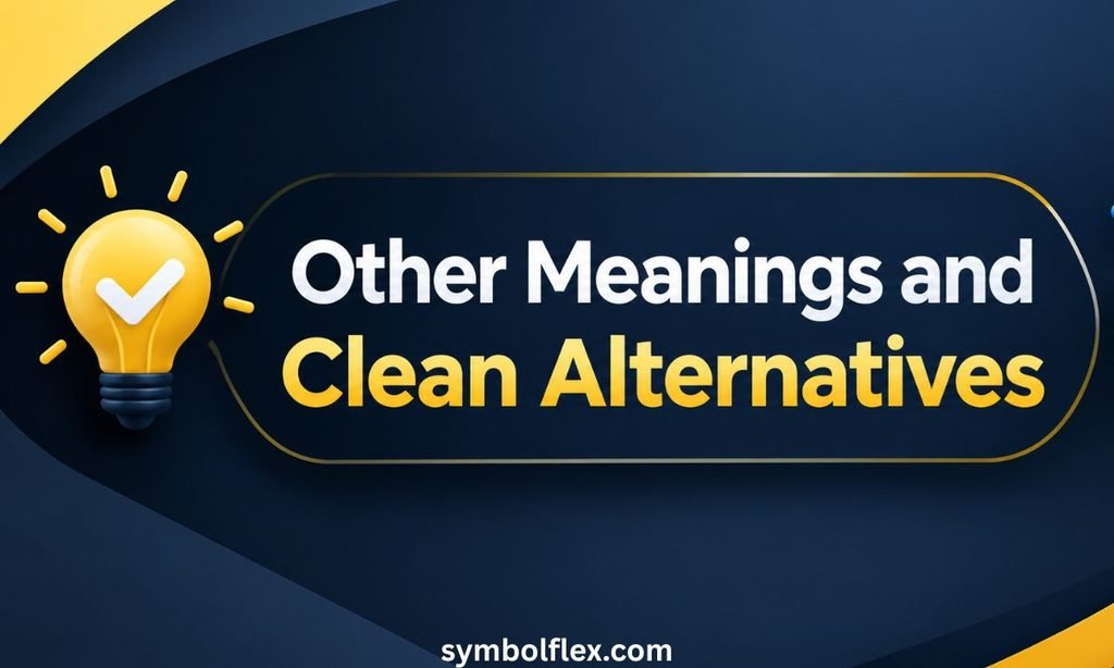Other Meanings and Clean Alternatives