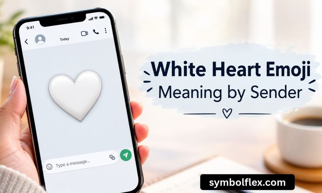 White Heart Emoji Meaning by Sender